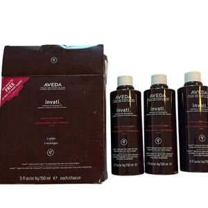 Aveda Invati Scalp Revitalizer Refill 3 Pack 5oz 150mL EA Discontinued No Pump